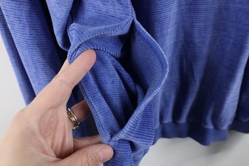 Vintage 90s Streetwear Mens XL Faded Striped Velour Long Sleeve Pullover Polo Item image 8