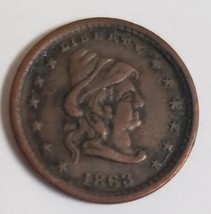 1863 Civil War Liberty Copper Token &quot;Our Army&quot; - £15.91 GBP