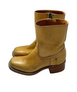 Vtg Y2K Frye Campus Short Boots Womens 6 Sunrise Orange Square Toe Zip Up - $643.16 CAD