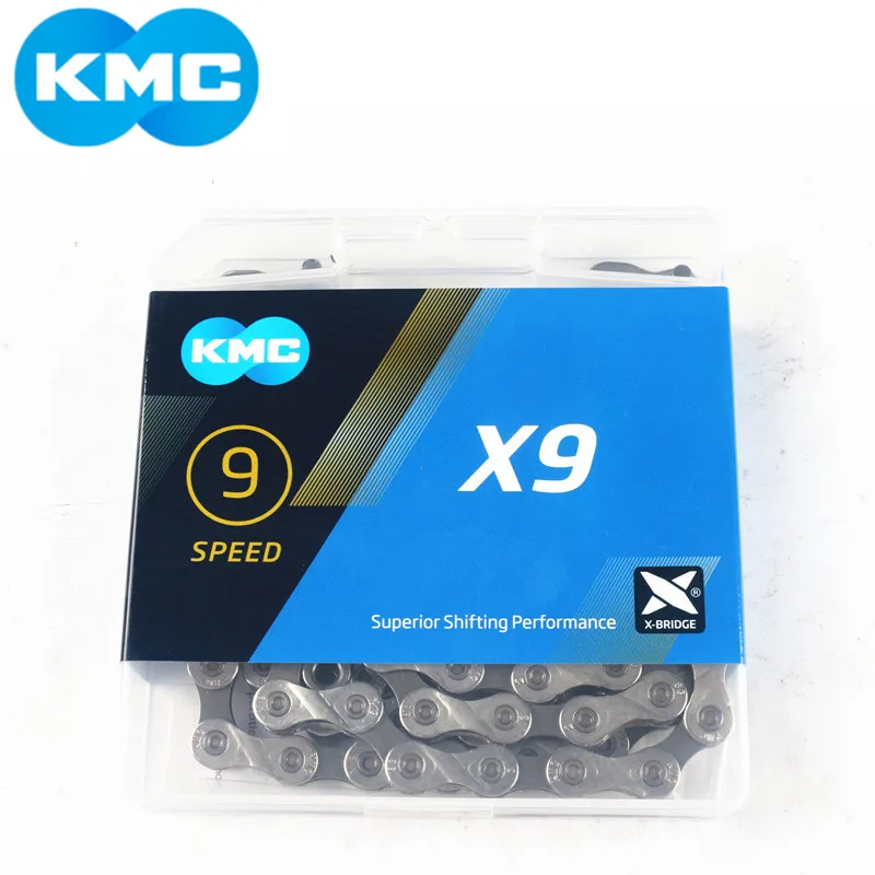 New KMC X9 X9.93 MTB Road Bike Silver Chain 116L 9 Speed Bicycle Chain M... - $81.34