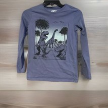 Oshkosh Originals Dinosaur Blue Long Sleeve T-Shirt Size 10/10A Jurassic - £5.90 GBP