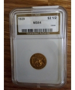 Coin 1929 $2.50 Gold Quarter Eagle NGS MS64 - £638.68 GBP