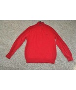 Womens Sweater Chaps Red Long Sleeve Zip Neck Cashmere Blend $70 NEW-siz... - £27.76 GBP