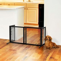 Richell Small Freestanding Metal Mesh Pet Gate in Black - $620.71