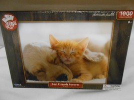 New 1000pc Kings Best Friends Forever Premium Puzzle 20 X 27 inches kitten Puppy - £12.73 GBP