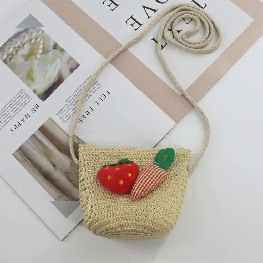 S kids daisy flower princess children shoulder bag handmade straw messenger bag handbag thumb200