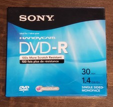 1 Pack Sony Handycam DVD-R 30 min 1.4GB Single-Sided DMR30R1H New Sealed - £7.69 GBP