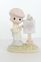 Precious Moments   Loving You Dear Valentine  Boy with Easle  PM-874 - £13.35 GBP