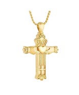 Claddagh Cross 10KT Gold Cremation Jewelry Urn - $827.39 CAD
