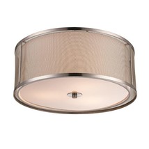 Bel Air Lighting Landau 16 in. 3-Light Brushed Nickel Ceiling Light Flus... - $1,954.69 MXN