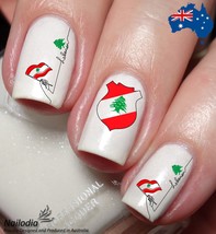 I love Lebanon Lebanese flag Nail Art Decal Sticker Water Transfer Slider - £3.66 GBP