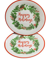 Royal Norfolk Christmas Happy Holiday Salad/Appetizer/Cookies Plates. 8 ... - £10.05 GBP
