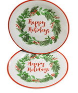 Royal Norfolk Christmas Happy Holiday Salad/Appetizer/Cookies Plates. 8 ... - £10.02 GBP