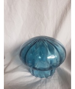 Beautiful Clear Blue Glass Lamp Globe or Shade ^ - $930.17 MXN
