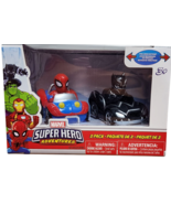 Marvel Super Hero Adventures Pullback Race Car BLACK PANTHER Spider-Man ... - $23.81 CAD