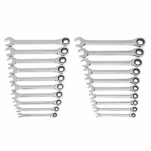 GEARWRENCH 20 Pc. Ratcheting Combination Wrench SAE/Metric - 35720A-02 - £114.69 GBP