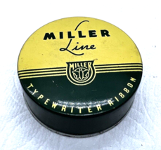 Miller Line typewriter ribbon tin green and yellow 2 5/8" Remington numb... - $12.38 Miller Line typewriter ribbon tin green and yellow 2 5/8" Remington numb... - $12.38