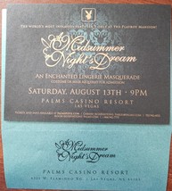 Palms Casino Resort Playboy Mansion Las Vegas  A Midsummer Night&#39;s Dream Invite - £4.67 GBP