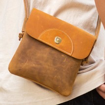 Retro Crazy Horse Leathre Women Small Bag  New Soft Cowhide Ladies Mobile Phone  - £44.15 GBP