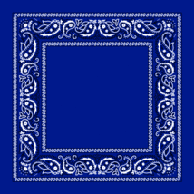 Royal Blue Open Center Paisley Bandana Head Face Wrap Mask Neck Scarf Cover - £6.38 GBP