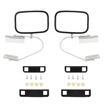 Stainless Steel Manual Side View Mirrors Pair for 88-96 Ford F Super Duty Truck - £46.25 GBP