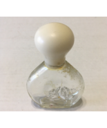 Vintage empty glass with embossed flower Jontue cologne bottle - $19.75
