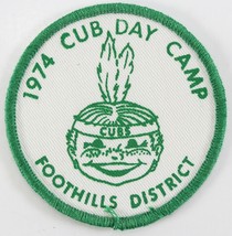 Vintage 1974 Foothills District Cub Day Camp Twill Boy Scout America BSA Patch - £9.40 GBP