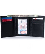 Trifold BlackLeather Wallet,Money,Bank,Pocket Book,Box,Holder,Slot,Coin,... - £19.46 GBP