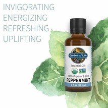 Garden of Life Essential Oil, Peppermint 1 fl oz (30 mL), 100% USDA Organic &amp;... - £18.60 GBP
