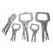 5 pc Westward Lock Clamp Set 2/6&quot;, 2/8&quot; Locking C, 10&quot; Straight Jaw Plie... - £39.67 GBP