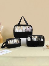 Splicing Makeup Bag PVC transparent waterproof Toiletry bag Travel portable hand - £49.00 GBP