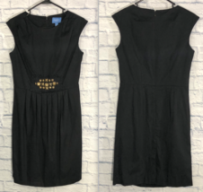Simply Vera Wang Size 4 Four Ladies Black Womens Stretch Cotton Blend Dress - $21.02