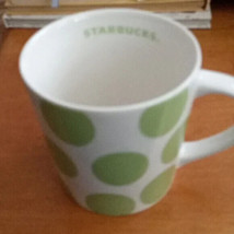 Starbucks 2005 Green Polka Dot Coffee Mug Tea Cup 14 oz - £13.70 GBP