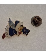 Alaska Angel holding Flag Gold Tone Vintage Lapel Pin - $13.50