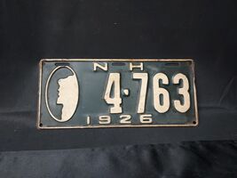 Original 1926 NEW HAMPSHIRE License Plate, Old Man Of The Mountain, Low ... - $389.99