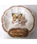 Vintage Treasure Craft Butterfly Hawaii Dish Trinket Soap Jewelry Snacks... - £15.65 GBP