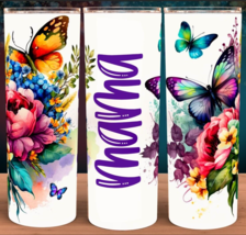 Mama Mother&#39;s Day Floral Buttery Cup Mug Tumbler 20oz - £16.04 GBP