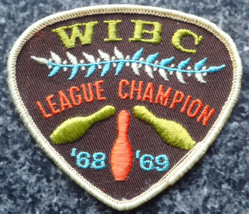 Vintage Bowling Patch - WIBC League Champion &#39;68 - &#39;69 - £27.69 GBP