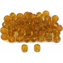 48 Topaz Rondelle Faceted FP Chinese Crystal Beads 10mm - £6.28 GBP