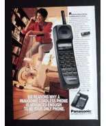 1994 Panasonic Cordless Phone Telephone Exercise Vintage Magazine Cut Pr... - £7.94 GBP