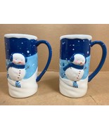 Lot of 2 - ST. NICHOLAS SQUARE &quot;LET IT SNOW&quot; SKIING/SLEDDING  SNOWMEN MU... - $45.26 CAD
