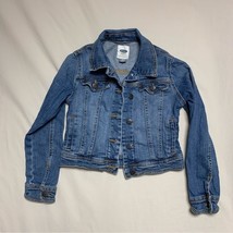 Jean Jacket Girls 8 Blue Denim Trendy Hipster Preppy Country Western Fall Winter - £21.77 GBP