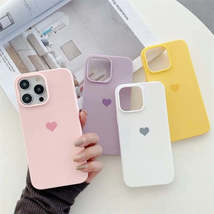 Candy Color Love Heart Phone Case For iphone 14 13 Pro Max Plus Silicone Soft TP - £11.66 GBP