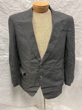 Vintage Men&#39;s Custom Made Dark Gray Sport Coat Suit Jacket - £35.60 GBP
