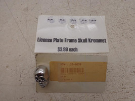 License Plate Frame Skull Krommet Chrome for Custom Harley Davidson EACH - $5.95