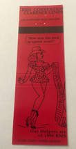 Matchbook Cover Matchcover Girlie Girly RMS Convention 1996 Red - $2.38