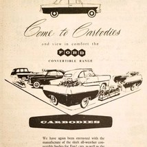 1957 Carbodies Ford Convertible Import Advertisement Autocar Earls Court... - $39.99