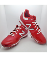 SIZE 16 D New Balance Mens 4040 V5 Baseball Cleats Red L4040MW5 Softball... - $43.51