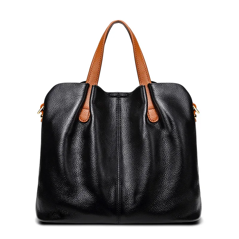 Women Genuine Leather Handbags Cowhide Shoulder Bags Fashion Portable Messenger  - $139.42