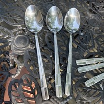 3! Cambridge Satin Glossy Blocks Landscape Salad Forks Stainless Flatwar... - $393.61 MXN